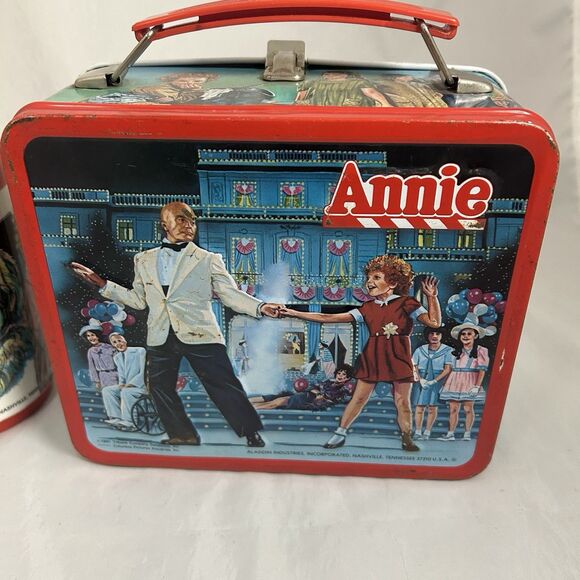 1981 Aladdin Annie Metal Lunchbox & Thermos Clean Nostalgia Movie Carol Burnett - Picture 5 of 14